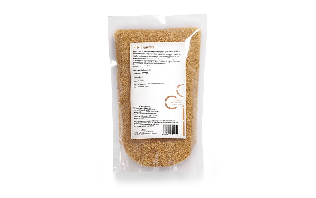 Conscious Food Fox Tail Millet Natural   Pack  500 grams
